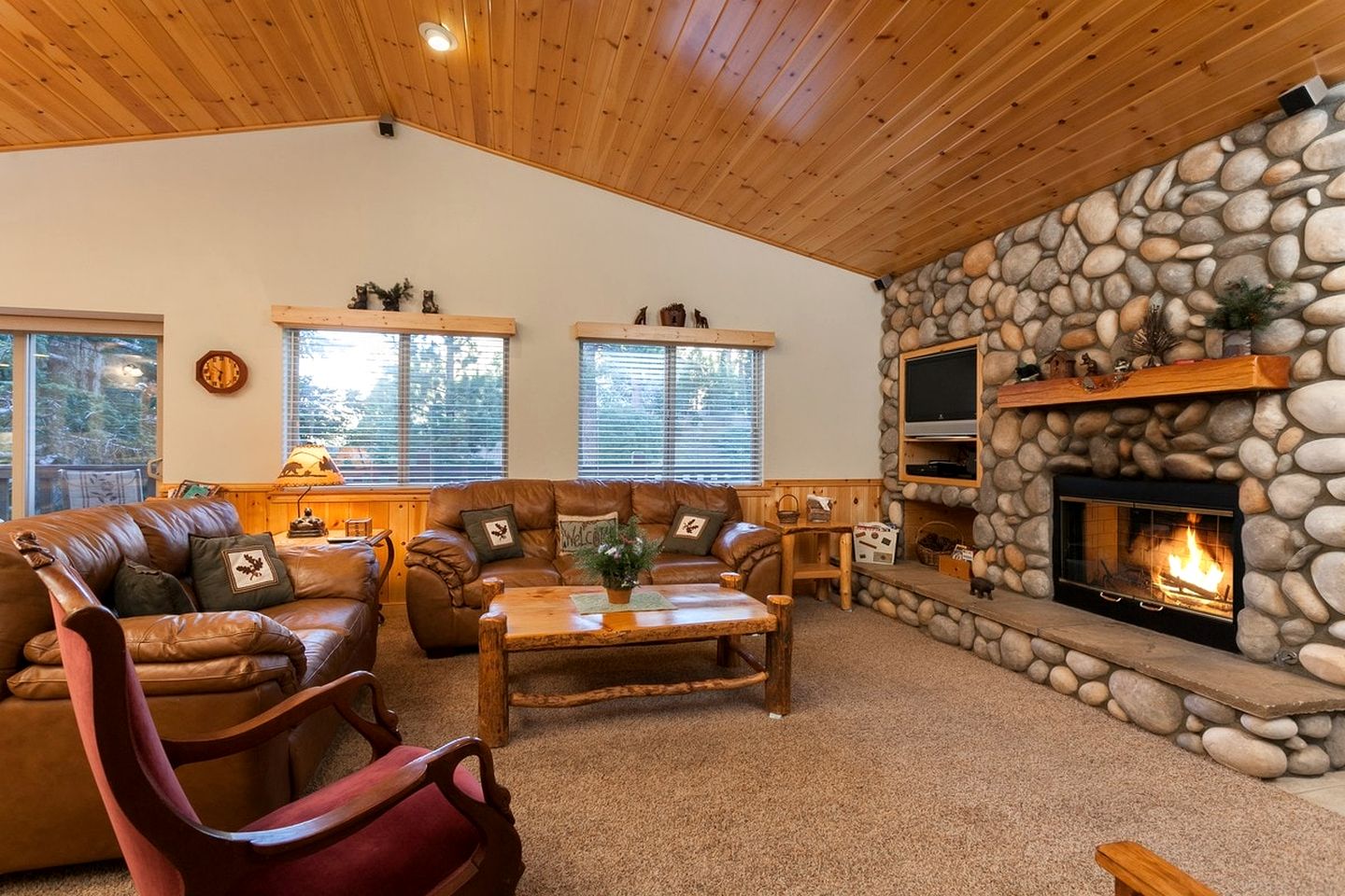 Incredible Secluded Wooden Cabin Nestled Amidst Trees in Big Bear Lake, California