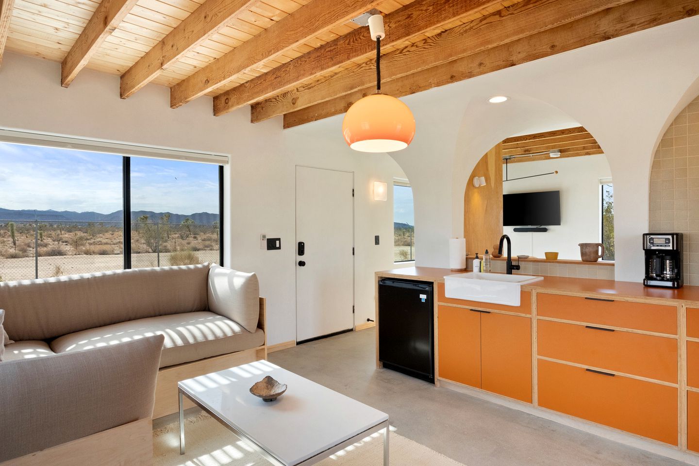 Modern Design Cabin with Fire Pit and Picnic Space in Yucca Valley, California