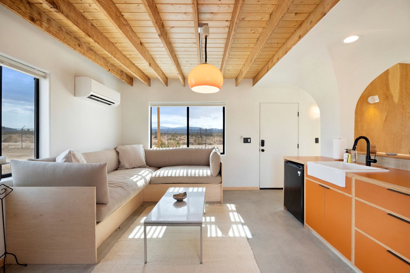 Modern Design Cabin with Fire Pit and Picnic Space in Yucca Valley, California