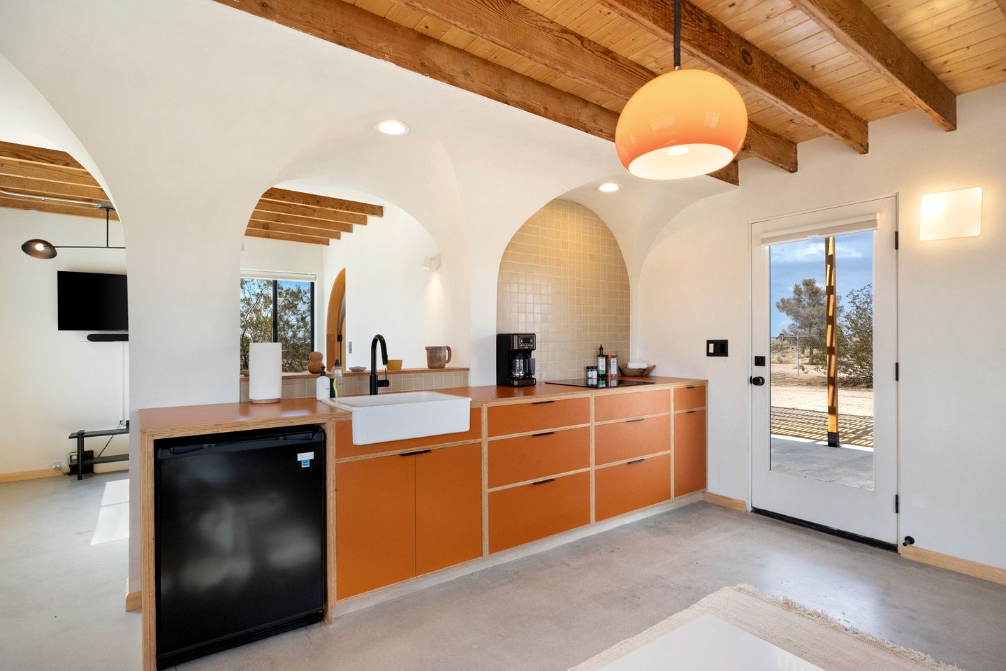 Modern Design Cabin with Fire Pit and Picnic Space in Yucca Valley, California