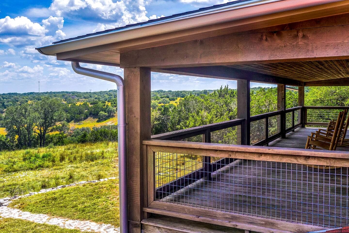 Serene Hilltop Brick Retreat with Panoramic Views Near Fredericksburg, Texas