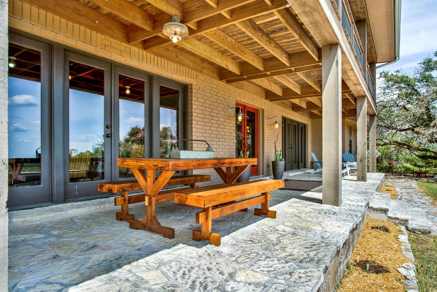 Serene Hilltop Brick Retreat with Panoramic Views Near Fredericksburg, Texas