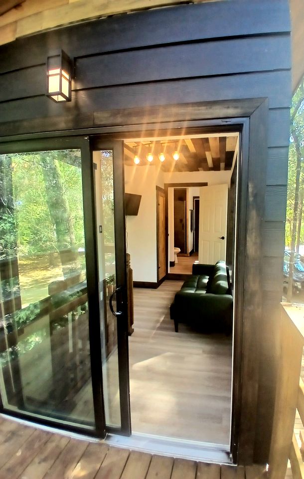 Tranquil Creekside Container with Private Waterfall Near Renaissance Festival | Magnolia, Texas