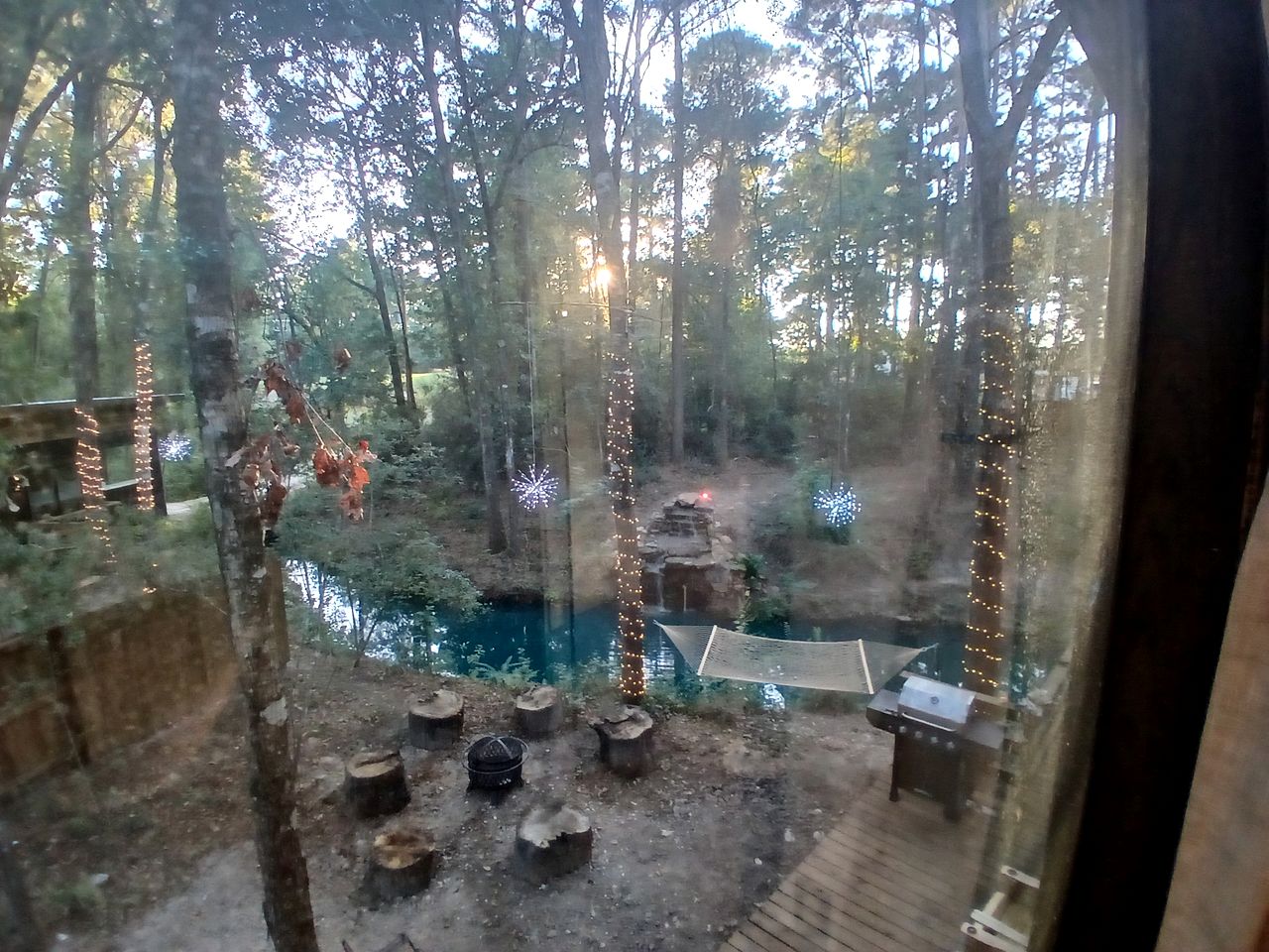 Tranquil Creekside Container with Private Waterfall Near Renaissance Festival | Magnolia, Texas