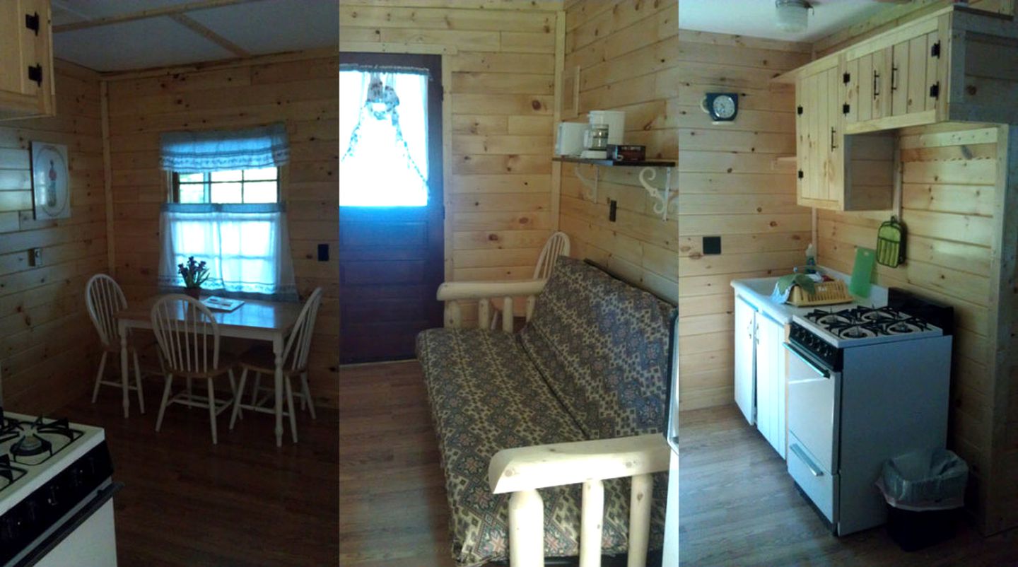 Rustic One-Bedroom Cottages with Free Boat Rentals near Saratoga Springs, New York