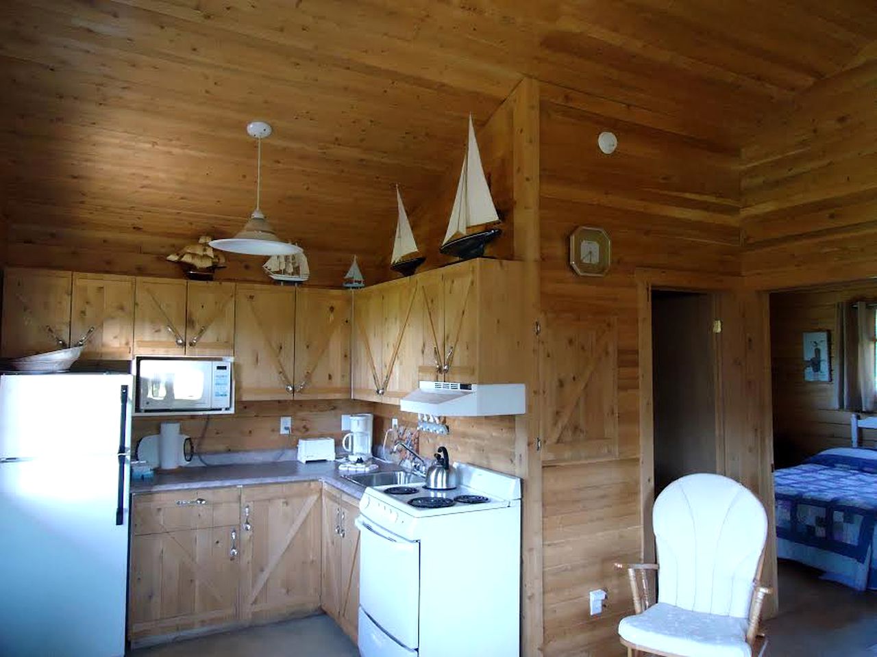 Waterfront Log Cabins on the Bay near Bathurst, Canada