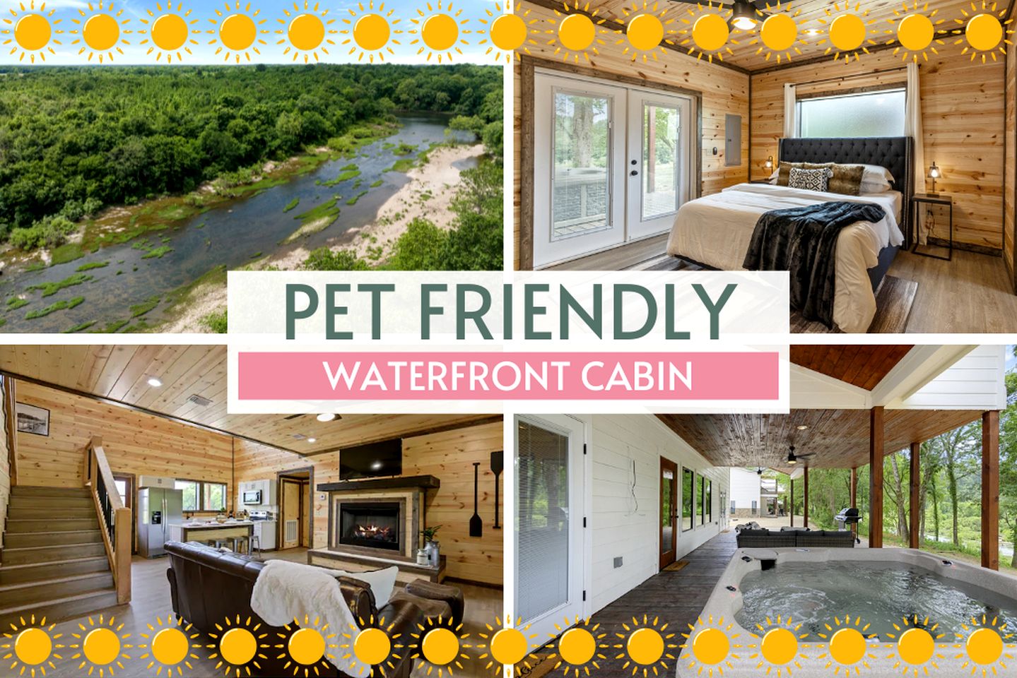 Waterfront Pet Friendly Cabin on Glover River with Hot Tub near Hochatown, Oklahoma