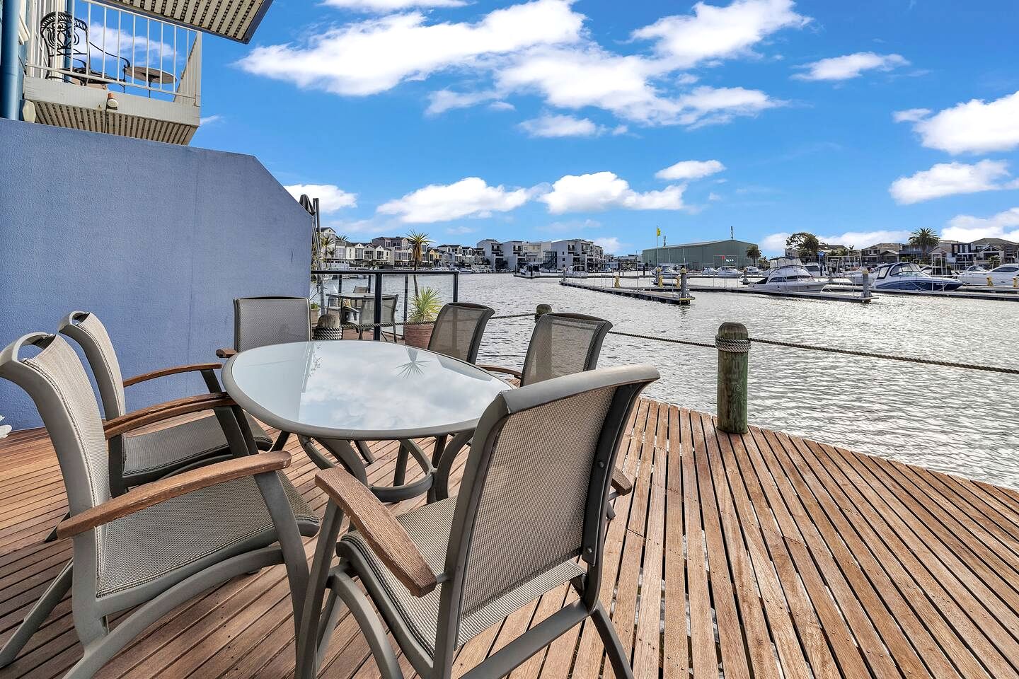 Modern Waterfront Getaway with Marina Outlook near Patterson River in Patterson Lakes, Victoria