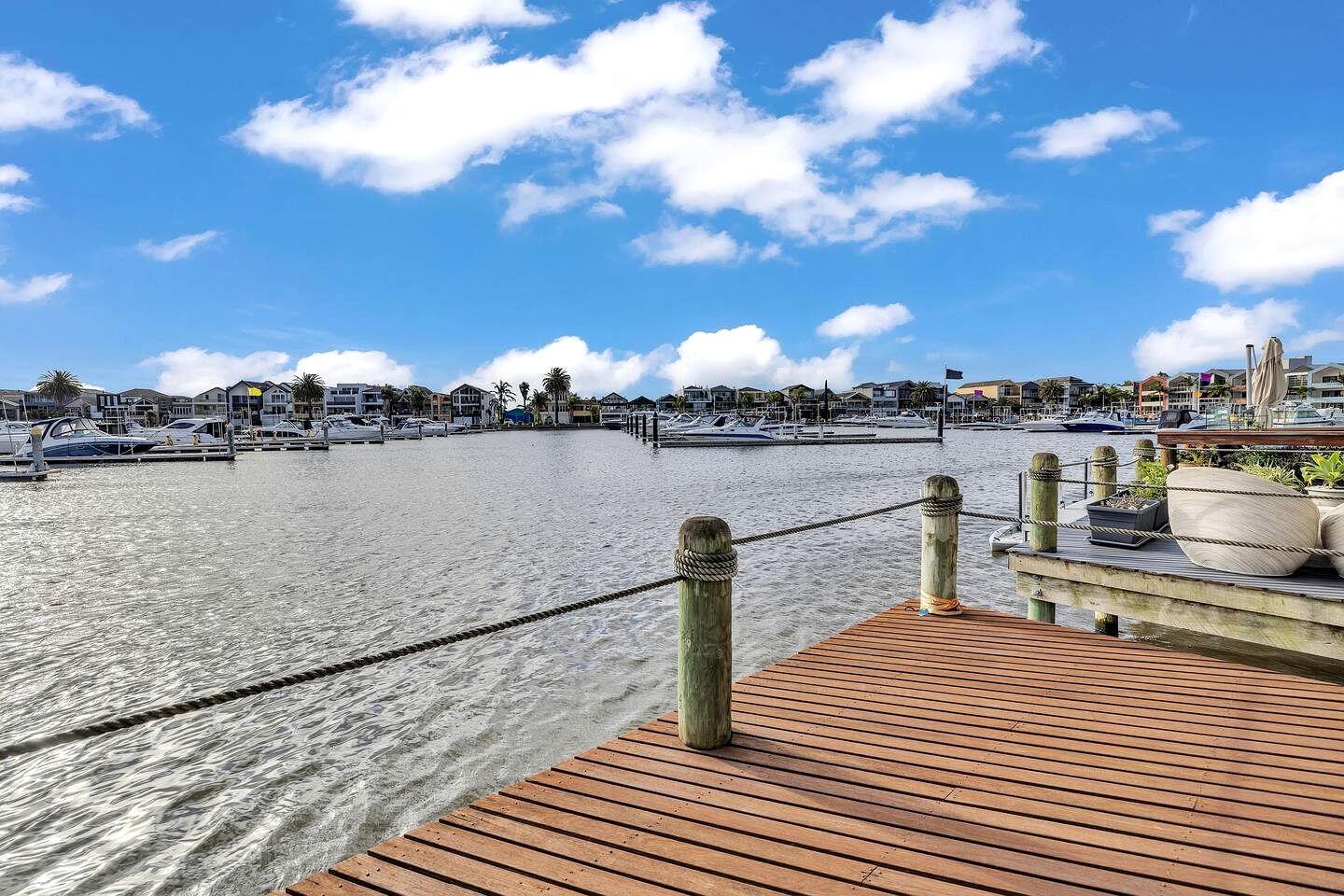 Modern Waterfront Getaway with Marina Outlook near Patterson River in Patterson Lakes, Victoria