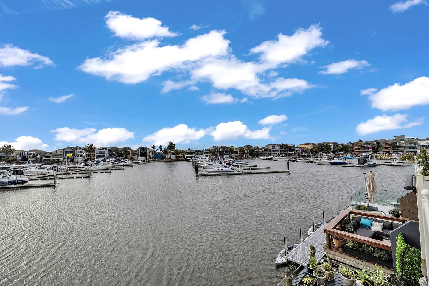 Modern Waterfront Getaway with Marina Outlook near Patterson River in Patterson Lakes, Victoria