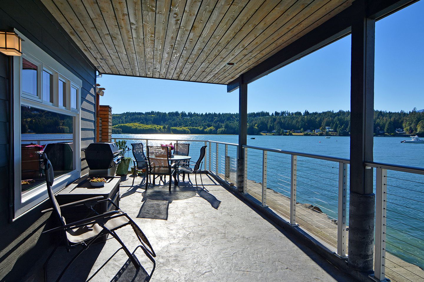 Modern Waterfront Rental with Views of the Olympic Mountains in Seabeck, Washington