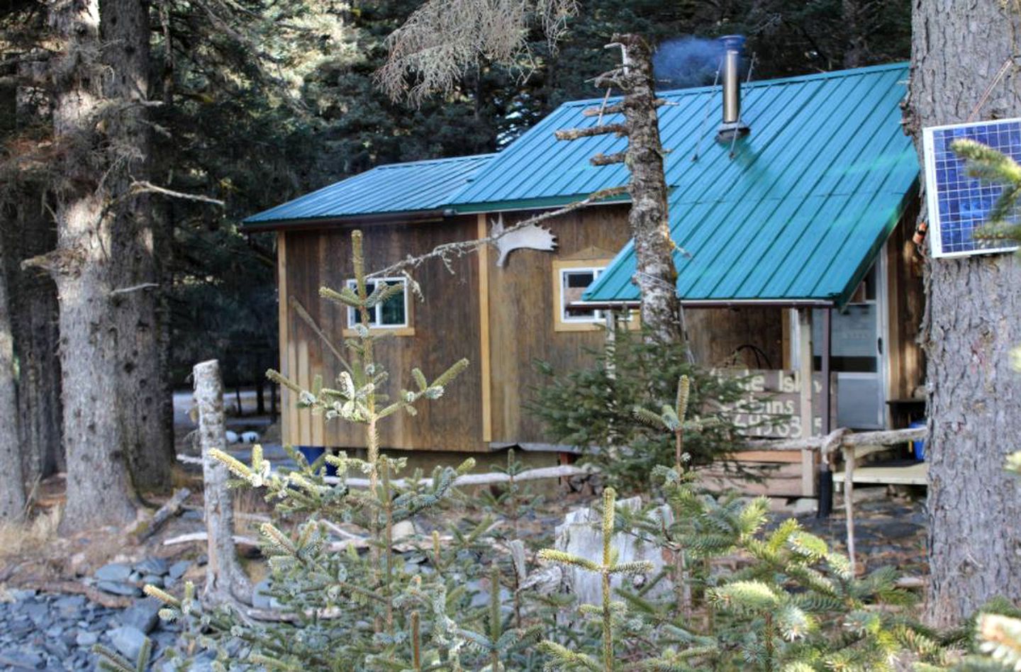 Coastal Camping Cabin with Wood-Burning Stove on Whale Island, Alaska