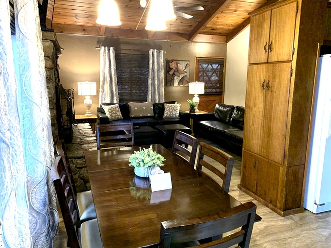 Rustic Cabin with Gorgeous Stone Fireplace in the Heart of Big Bear, California