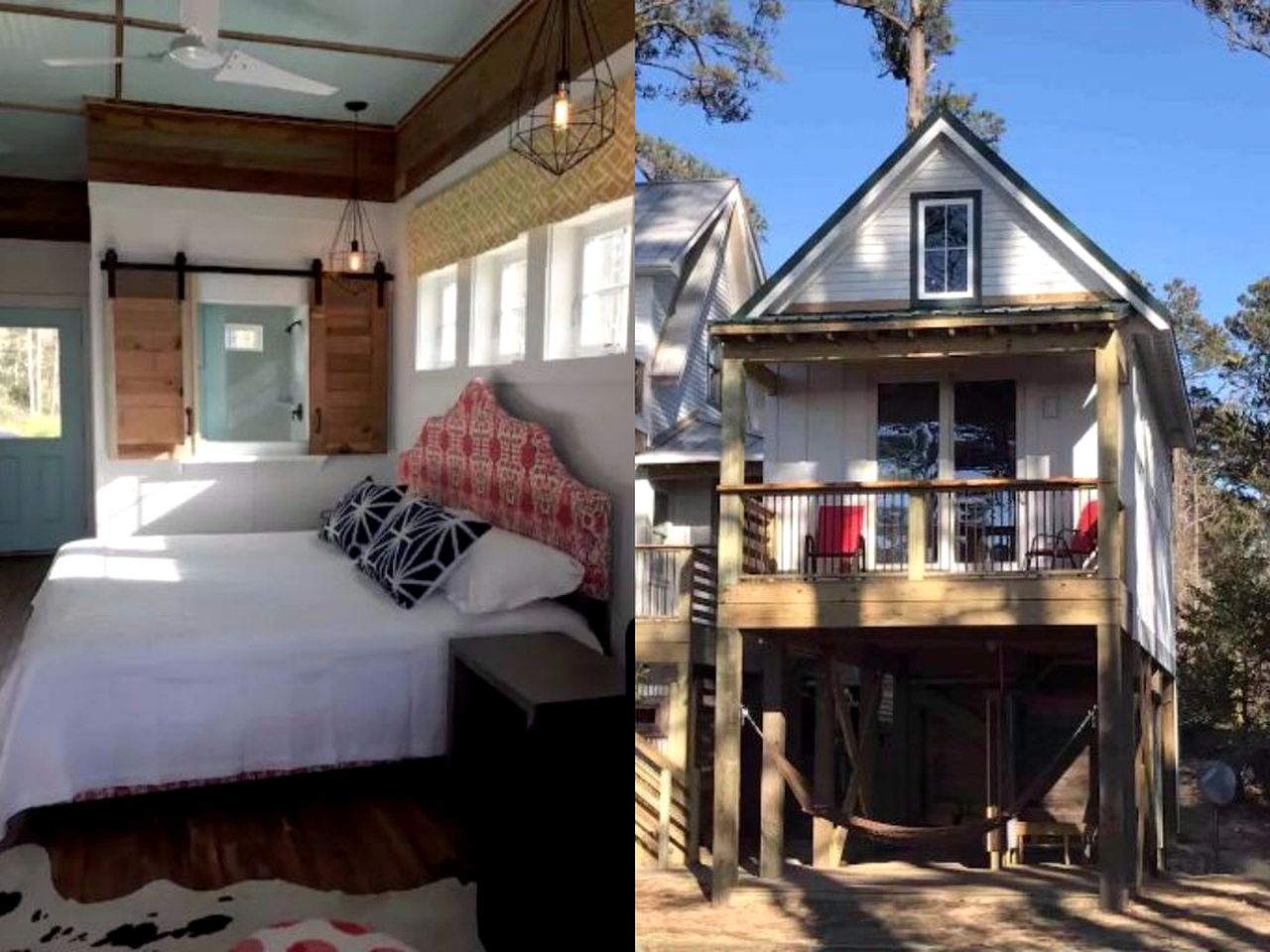 Elevated Cabin in the Trees Perfect for a Weekend Getaway in the Outer Banks, North Carolina