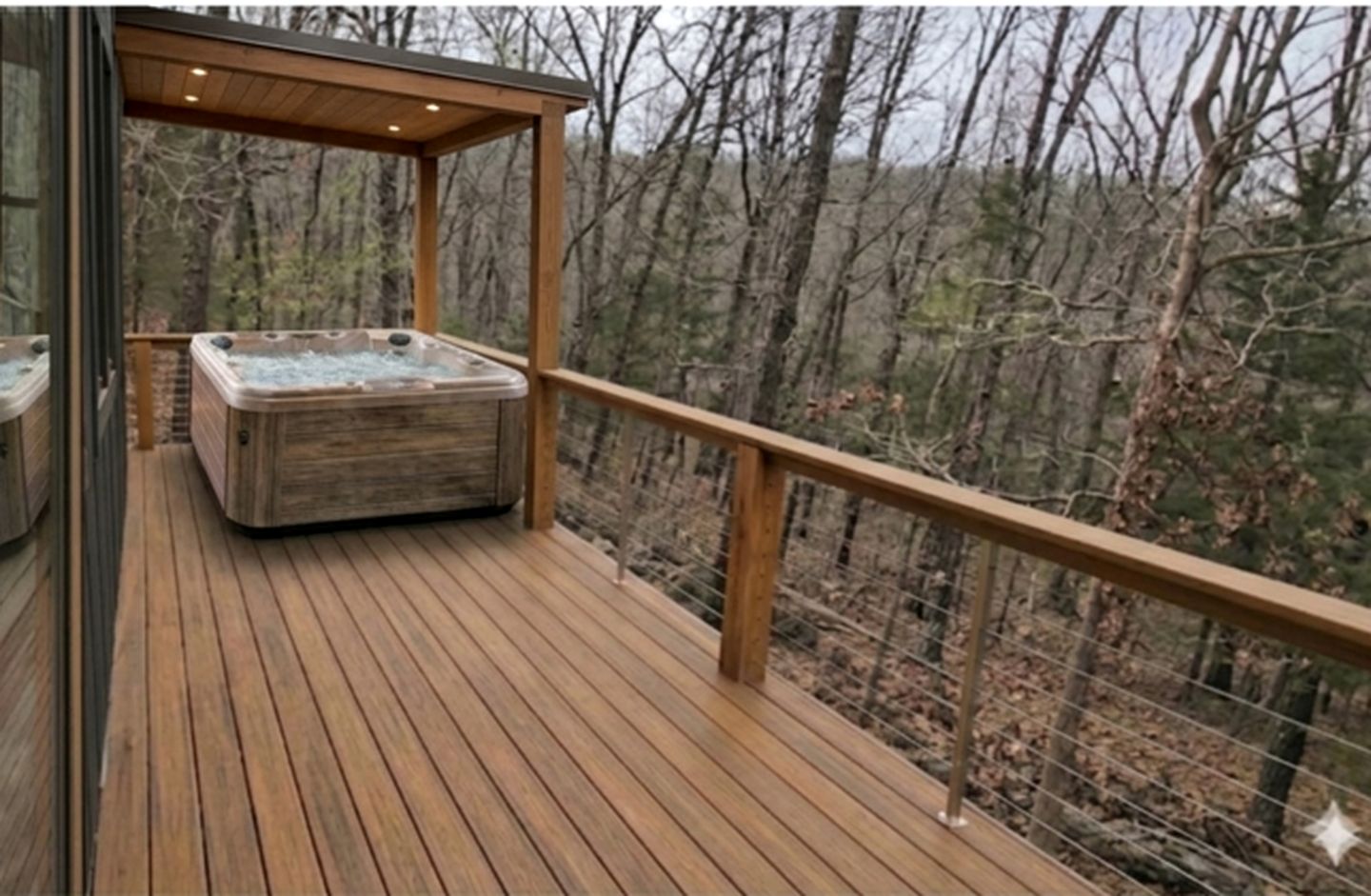 Peaceful Wooded Getaway with Hot Tub, Fire Pit & Scenic Views in Pittsburg, Missouri