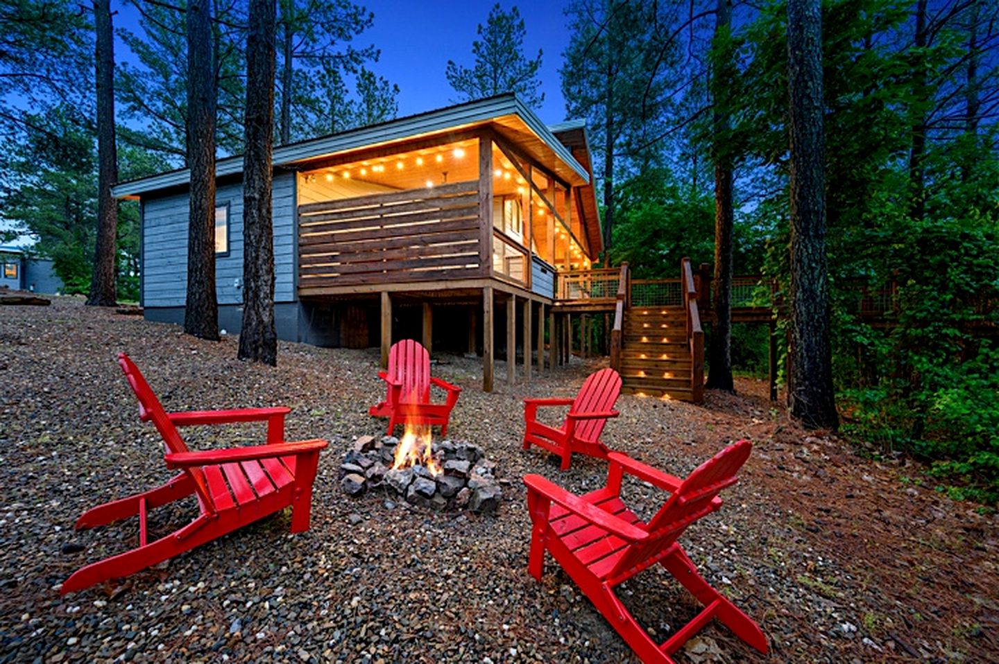 Romantic Luxury Cabin with Elevated Gazebo near Broken Bow, Oklahoma