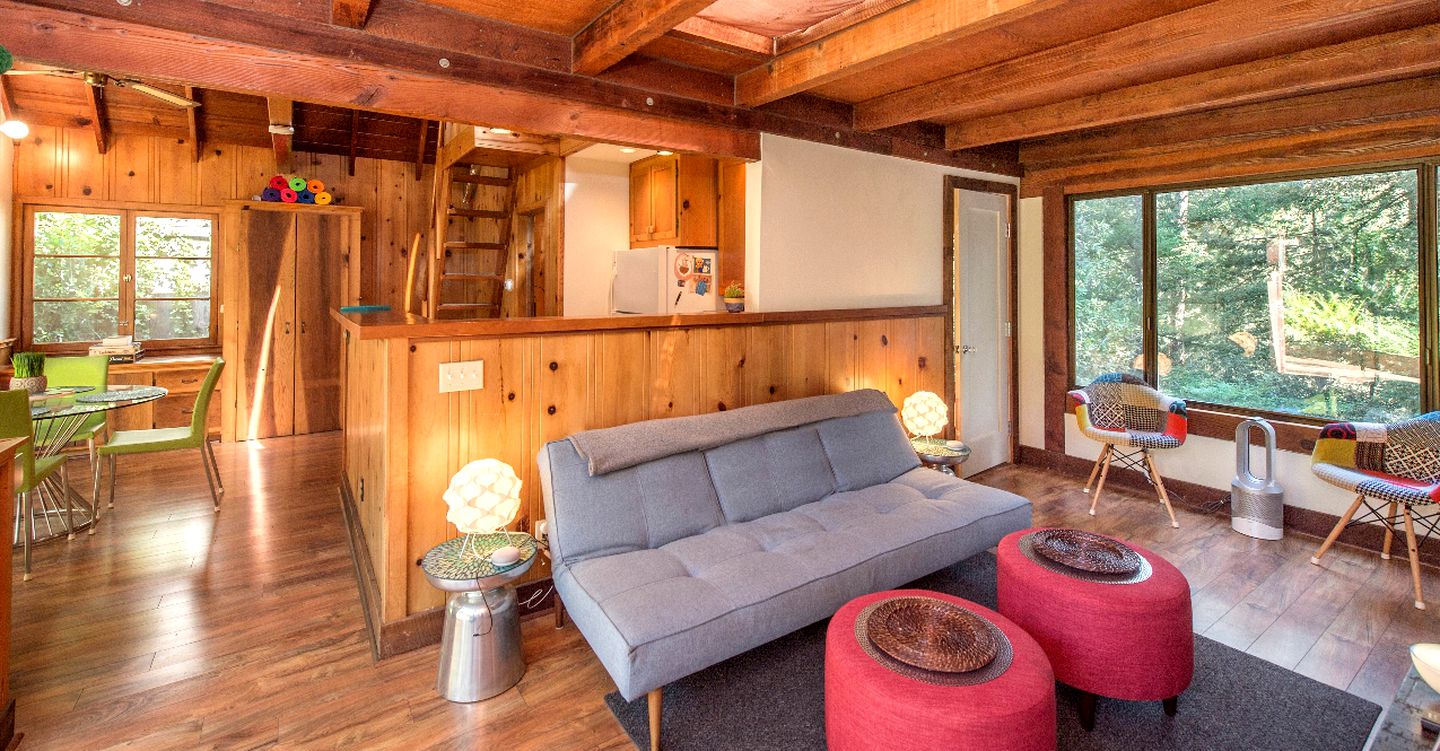 Rustic Cabin Rental with Hot Tub near the Russian River in Guerneville, California