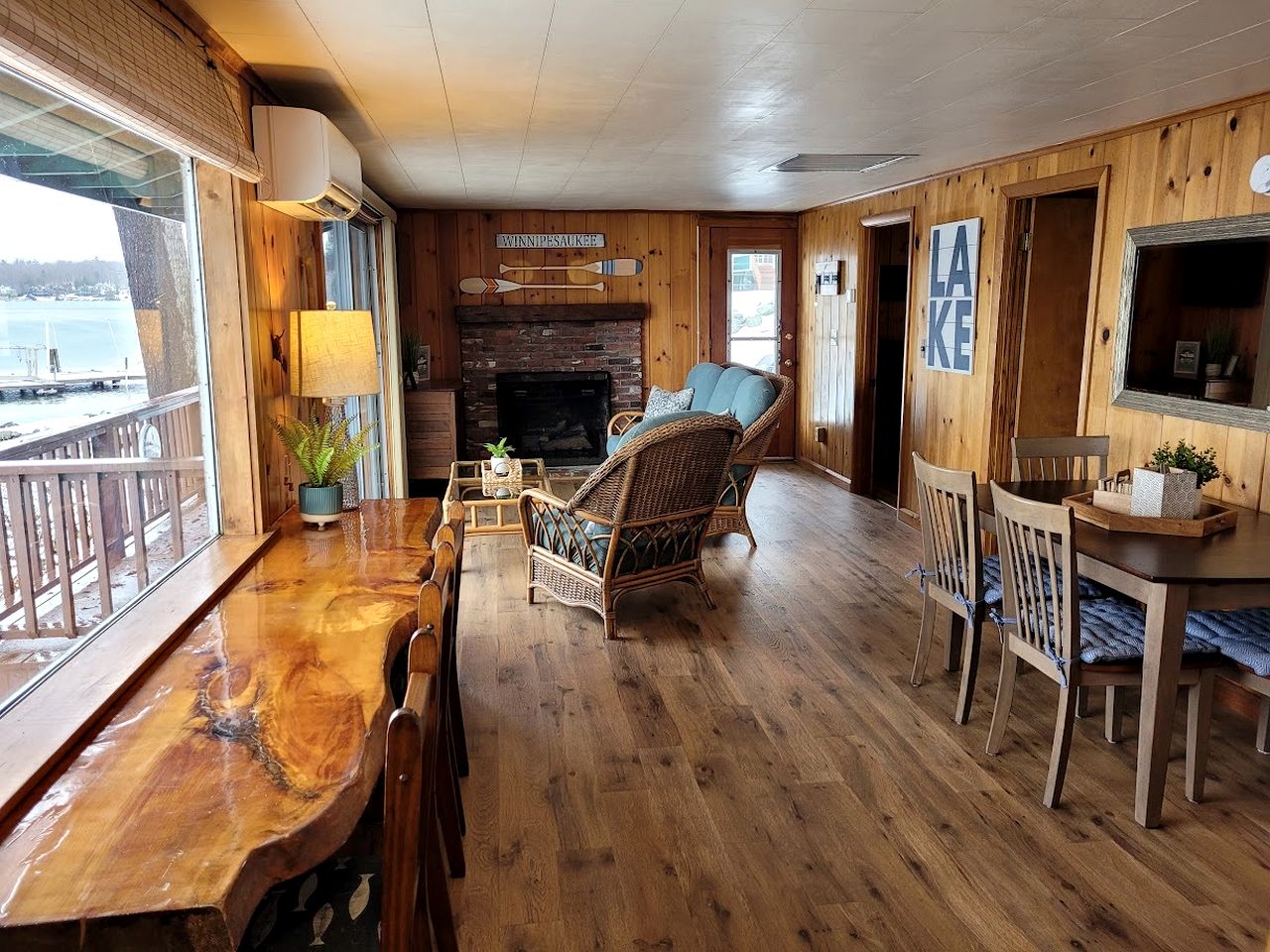 Scenic Lakeside Cabin with Exclusive Boat Dock Near Weirs Beach, Laconia, New Hampshire