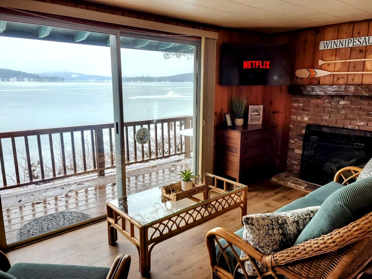 Scenic Lakeside Cabin with Exclusive Boat Dock Near Weirs Beach, Laconia, New Hampshire