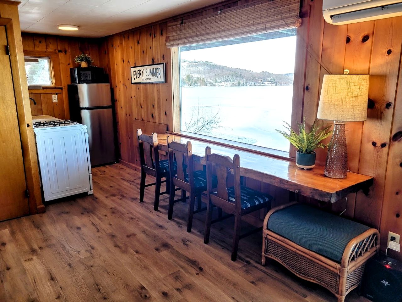 Scenic Lakeside Cabin with Exclusive Boat Dock Near Weirs Beach, Laconia, New Hampshire