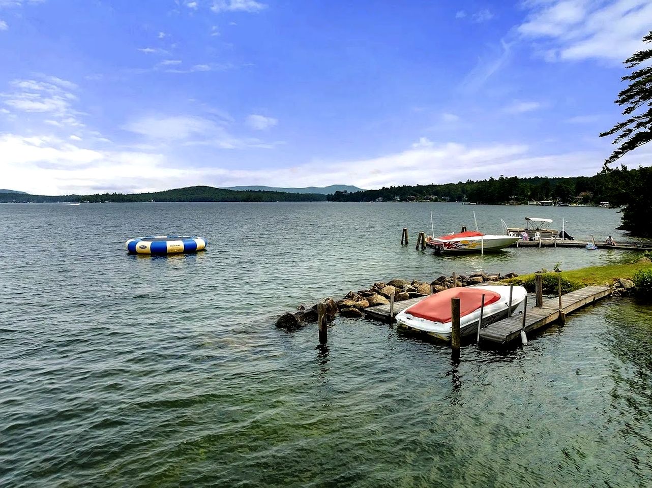 Scenic Lakeside Cabin with Exclusive Boat Dock Near Weirs Beach, Laconia, New Hampshire