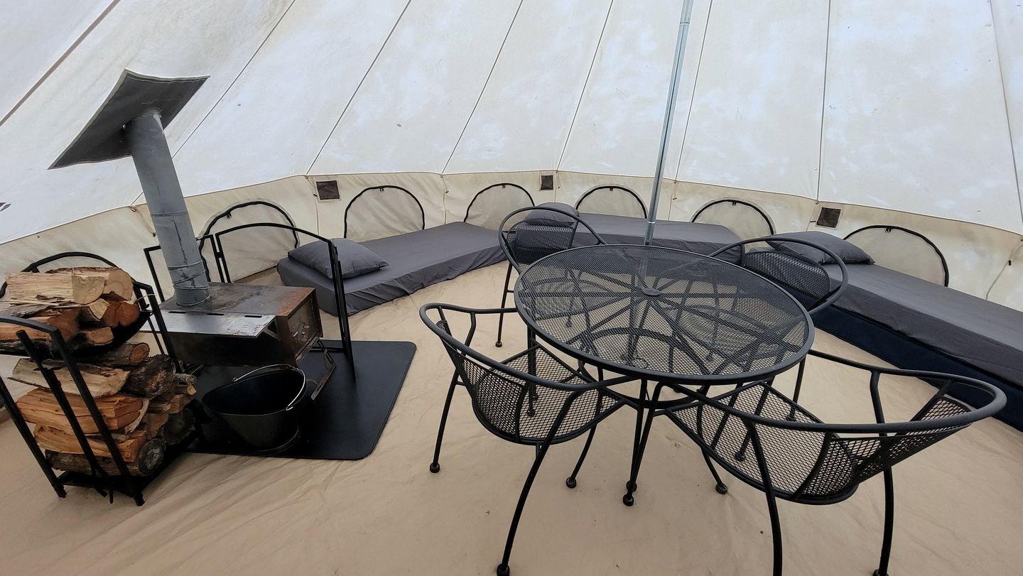 Winter Canvas Hot Tent, Bell Tents, Elba, United States of America