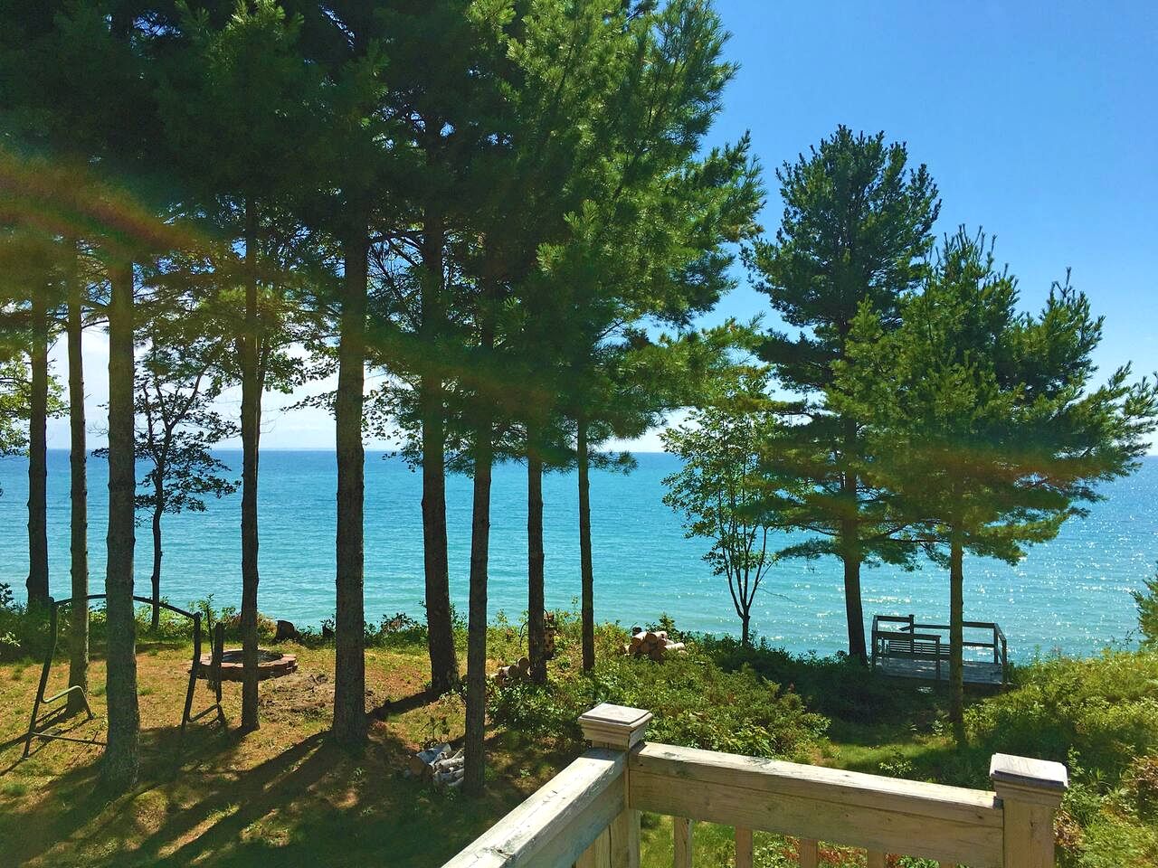 Wonderful Cottage with Lake Access and Great Views in Moran, Michigan