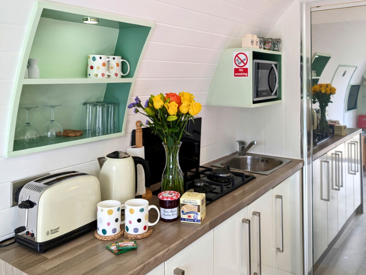 Wonderful Wales Glamping Experience in this Riverside Pod Rental for Two