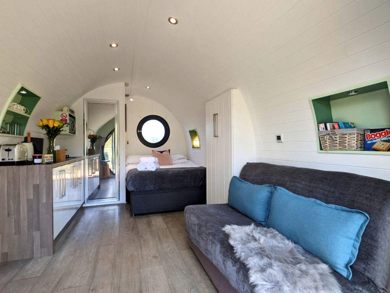 Wonderful Wales Glamping Experience in this Riverside Pod Rental for Two