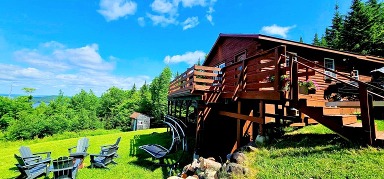 Wooden Cabin with Breathtaking Landscape and Lake Views in Maine