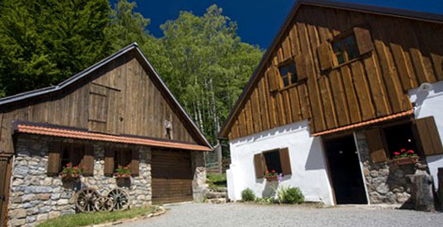 Wooden Huts at Foot of Mount Velebit, Croatia