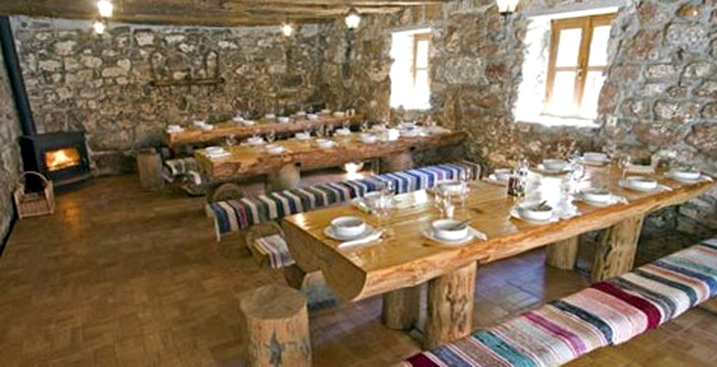 Wooden Huts at Foot of Mount Velebit, Croatia