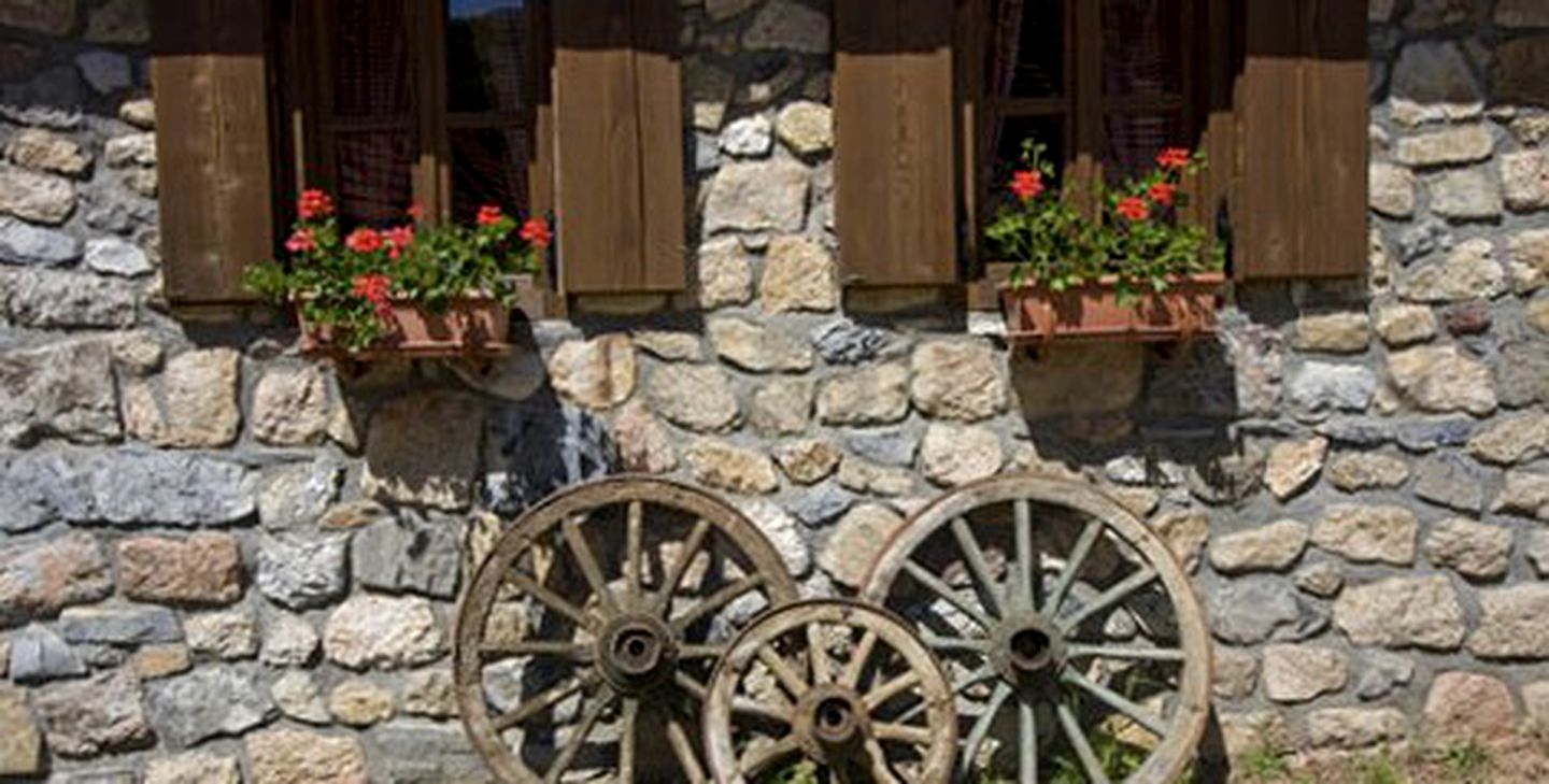 Wooden Huts at Foot of Mount Velebit, Croatia