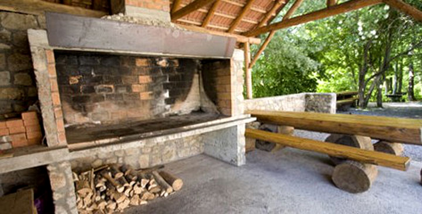 Wooden Huts at Foot of Mount Velebit, Croatia