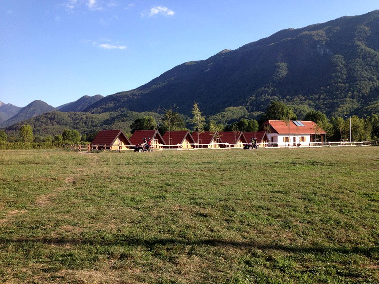 Wooden Huts at Foot of Mount Velebit, Croatia