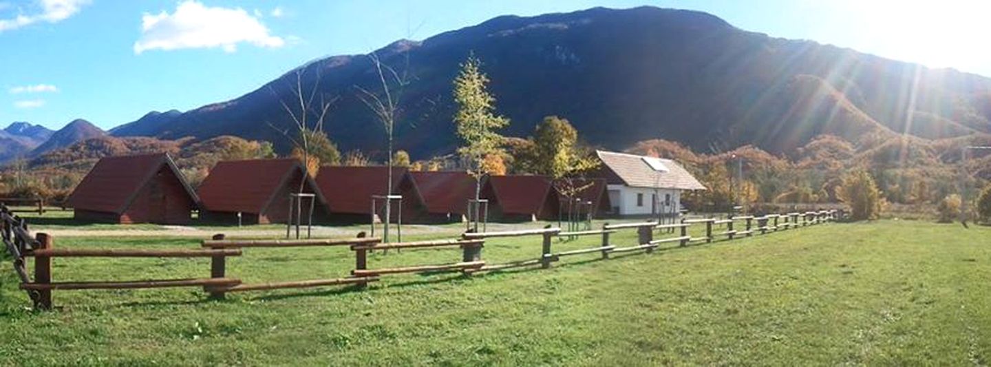 Wooden Huts at Foot of Mount Velebit, Croatia