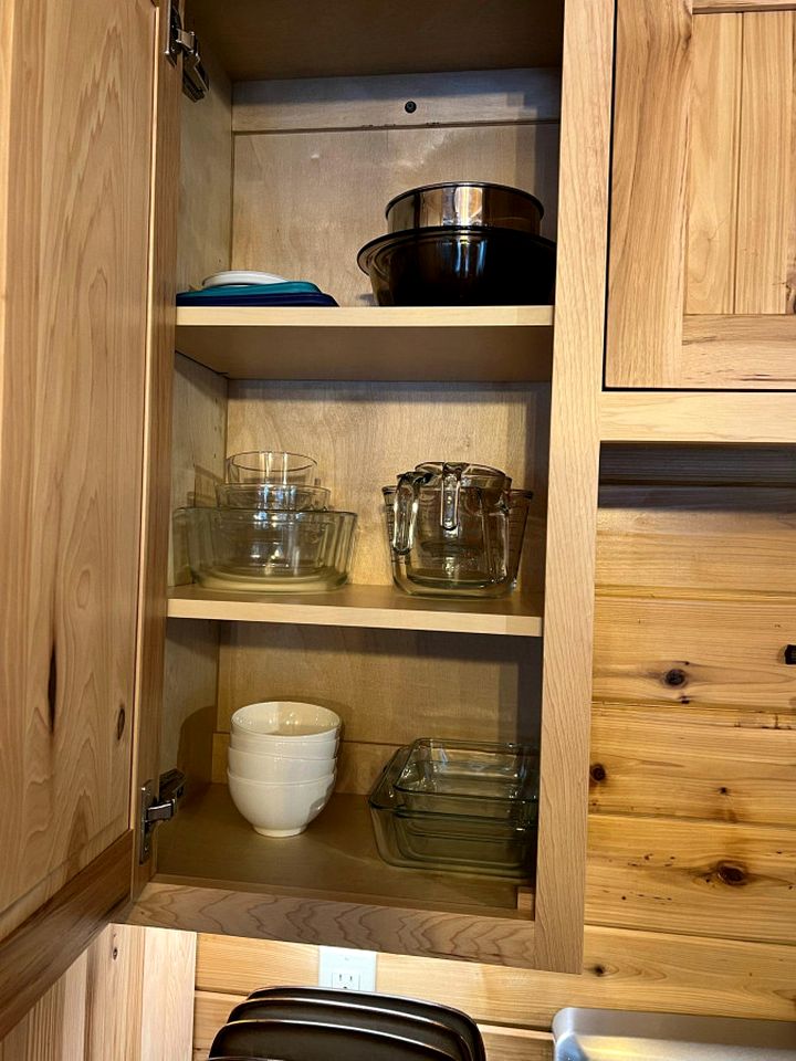 Wooden Lake Cabin Loaded with Kayaks in Maine