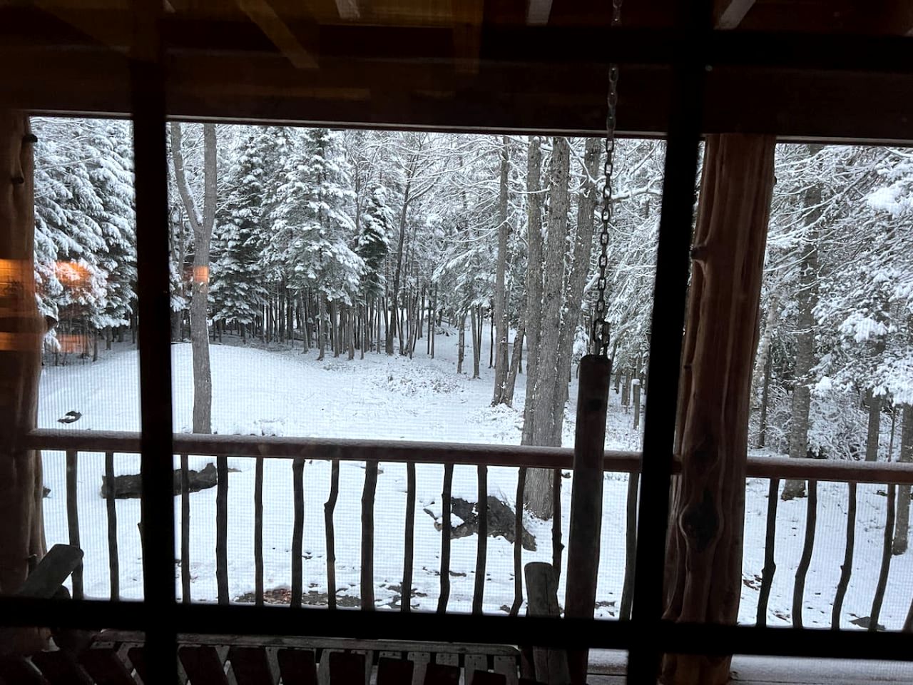 Wooden Lake Cabin Loaded with Kayaks in Maine