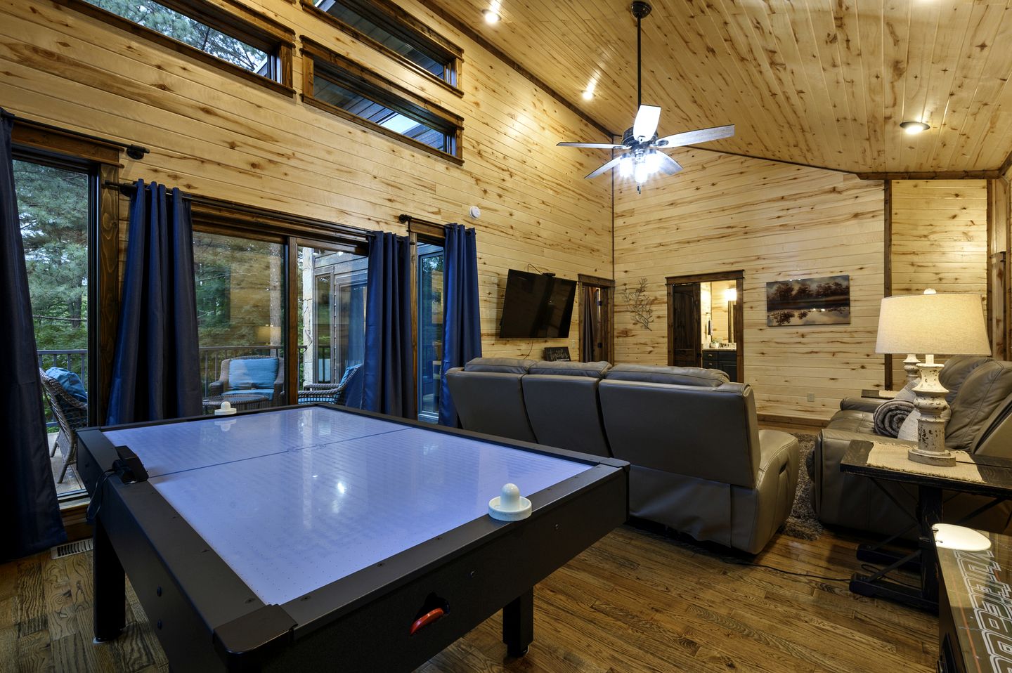 Modern Two-Story Cabin with Hot Tub, Game Loft & Fire Pit in Southeast Oklahoma