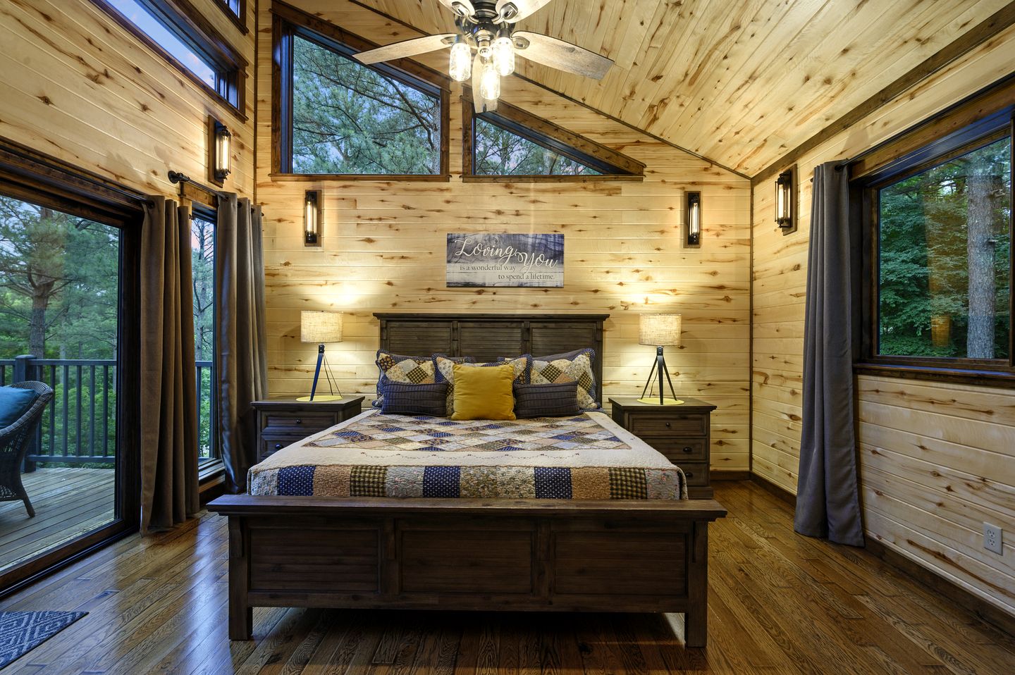 Modern Two-Story Cabin with Hot Tub, Game Loft & Fire Pit in Southeast Oklahoma