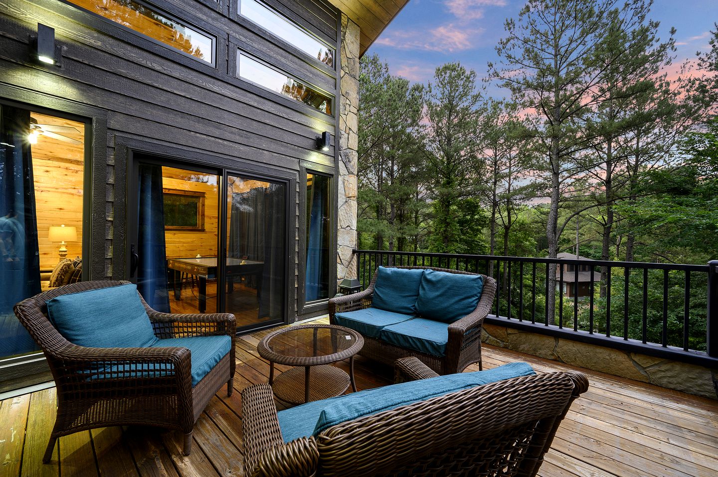 Modern Two-Story Cabin with Hot Tub, Game Loft & Fire Pit in Southeast Oklahoma