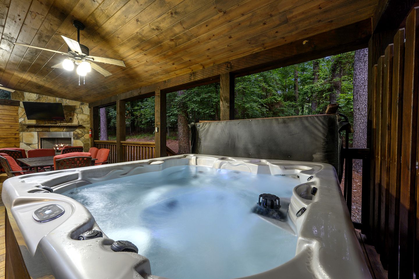 Modern Two-Story Cabin with Hot Tub, Game Loft & Fire Pit in Southeast Oklahoma