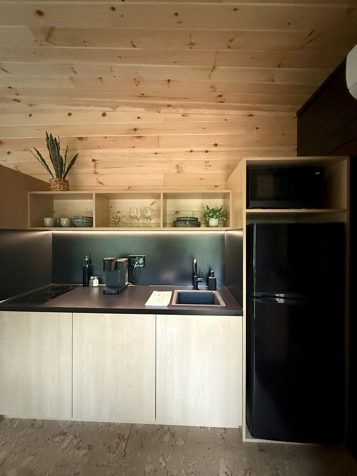 Modern Eco-Pod Retreat in Pennsylvania Forest in a Tiny Cabin with Scenic Views