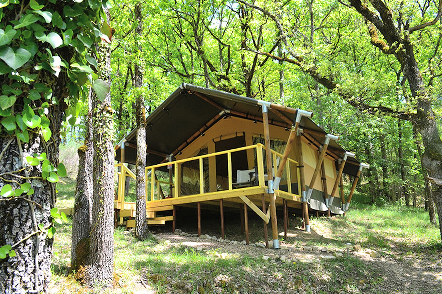 Woodland Safari Tents for Luxury Camping Outside of Toulouse, France