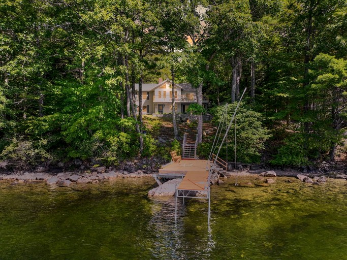 Enchanting Lakefront Cabin Retreat with Hot Tub and Fire Pit on Sebago Lake in Maine