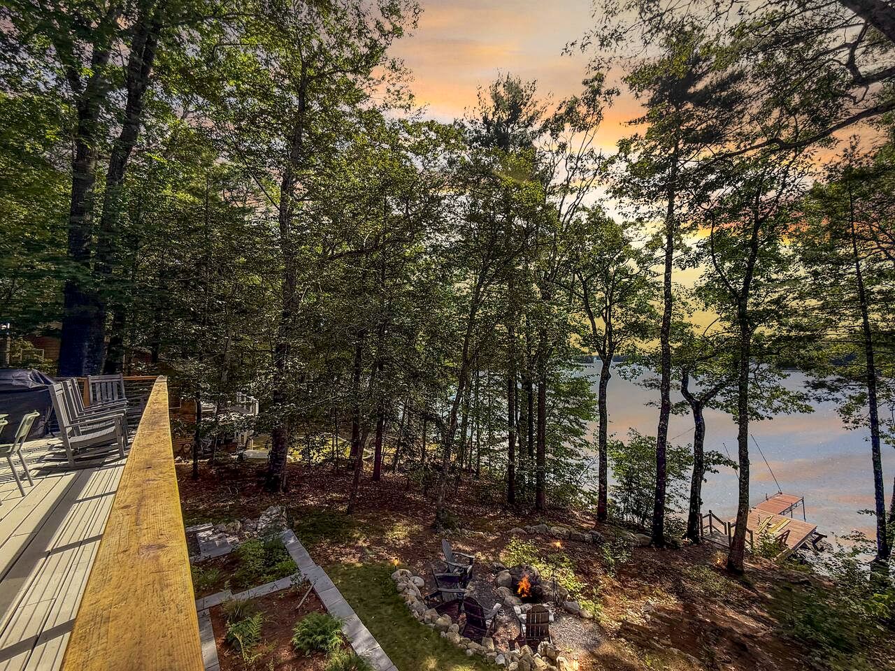 Enchanting Lakefront Cabin Retreat with Hot Tub and Fire Pit on Sebago Lake in Maine