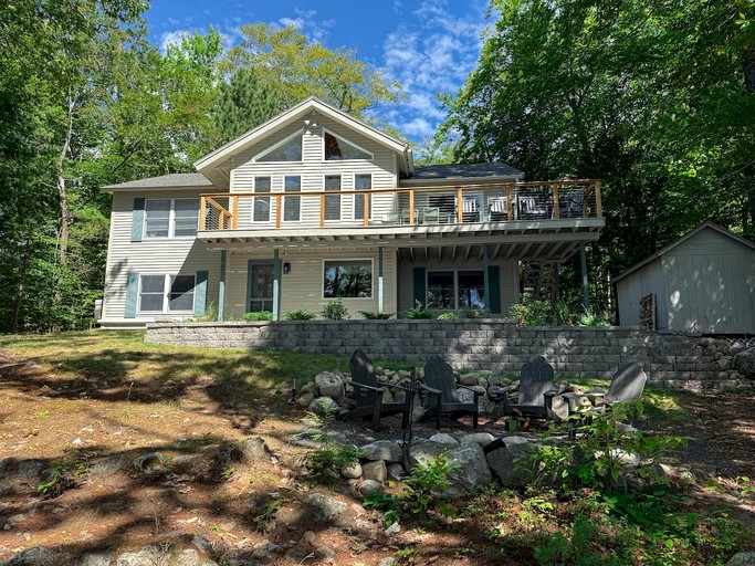 Enchanting Lakefront Cabin Retreat with Hot Tub and Fire Pit on Sebago Lake in Maine