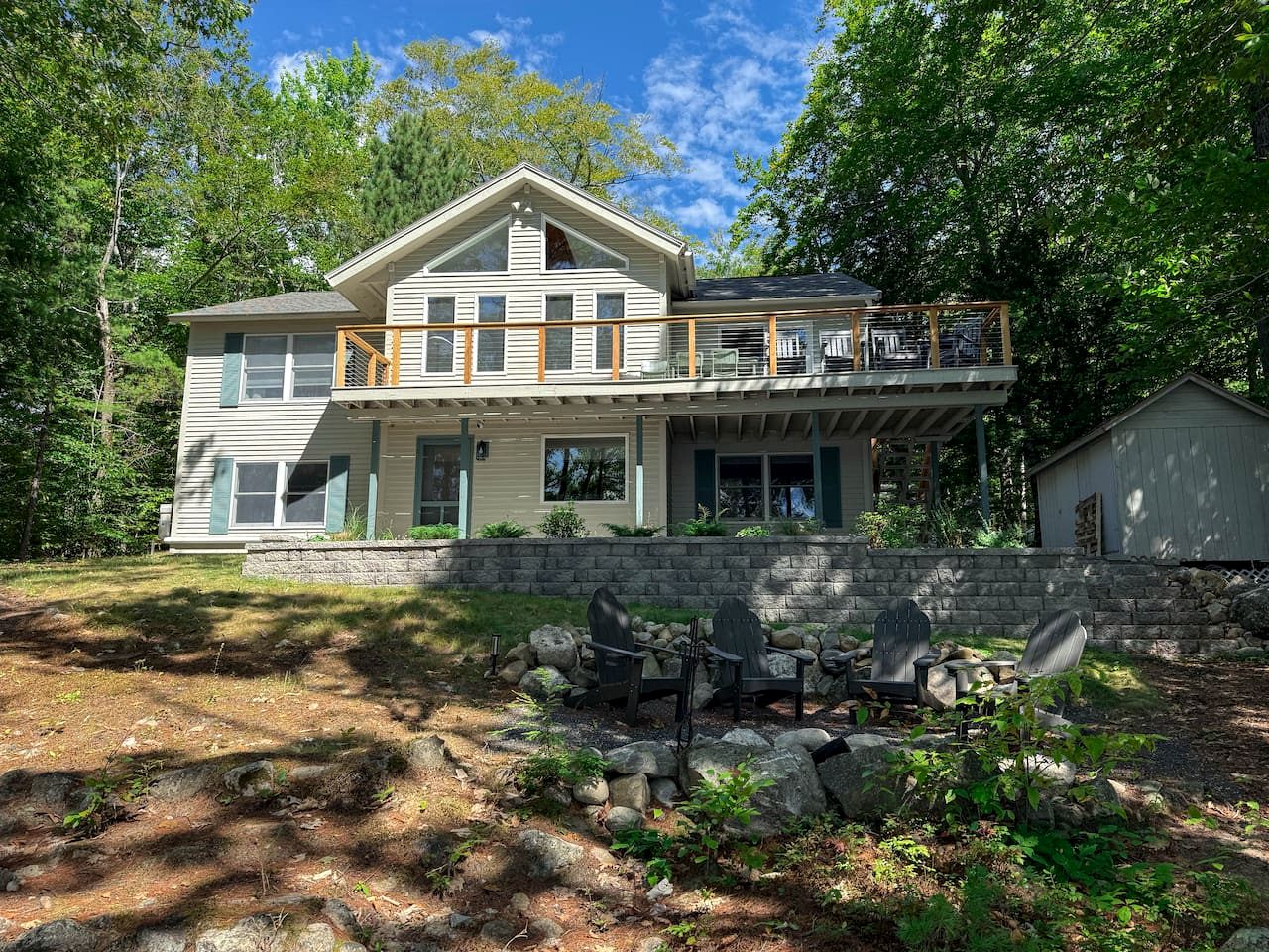 Enchanting Lakefront Cabin Retreat with Hot Tub and Fire Pit on Sebago Lake in Maine