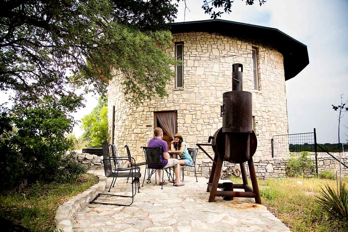 Unique 360-Degree Views of Texas Hill Country at Circular Stone Cottage Rental