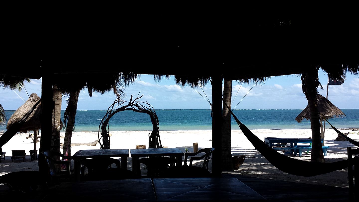 Beach Hut near Tulum in Quintana Roo, Mexico